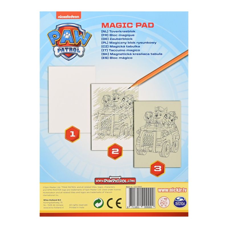 Paw Patrol Magic Pad Scrapbook | Creative Activity for Kids | 16 Pages