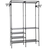 Klesstativ Sort Metall 108x36x170cm
