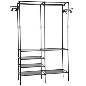 Klesstativ Sort Metall 108x36x170cm