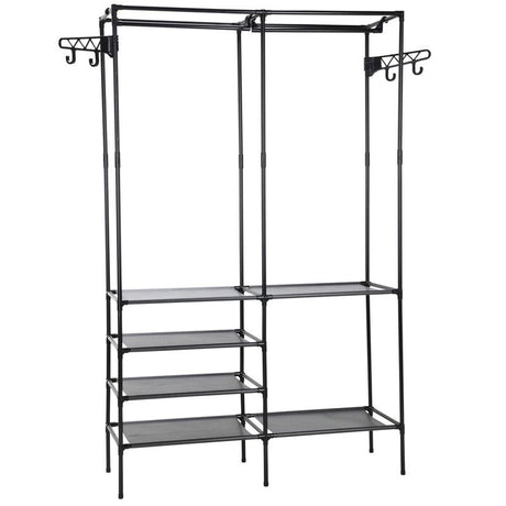 Klesstativ Sort Metall 108x36x170cm