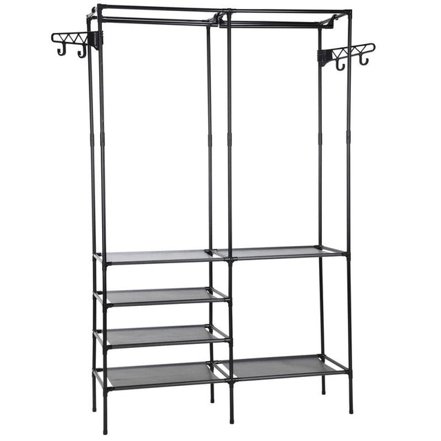 Klesstativ Sort Metall 108x36x170cm