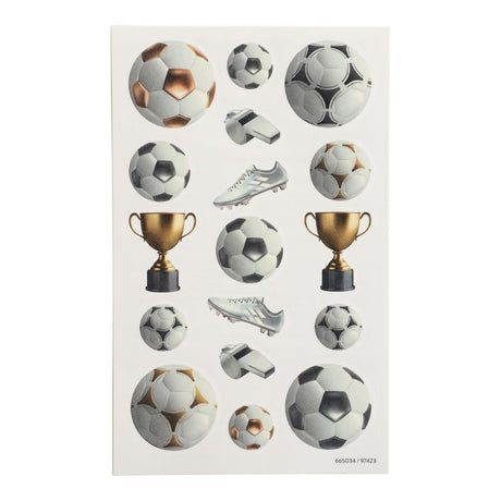 Midlertidige tatoveringer | Fotballtema | 17stk