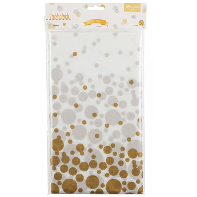 Tablecloth Plastic 220x130cm Gold