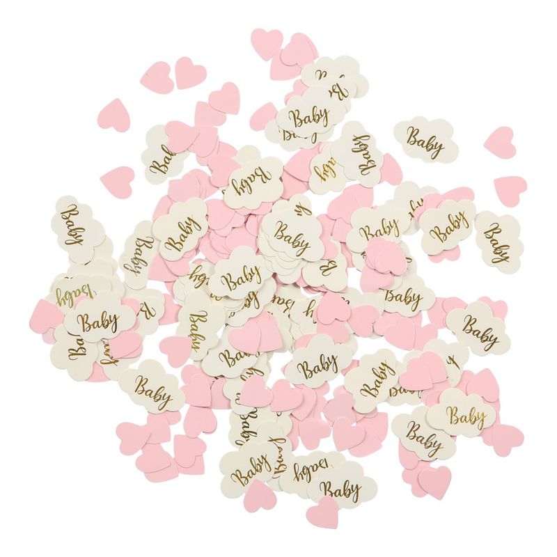 Paper confetti Baby hearts pink