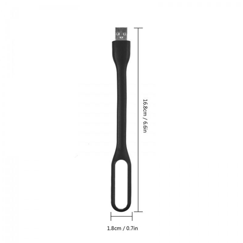 USB Lampe Sort/Hvit