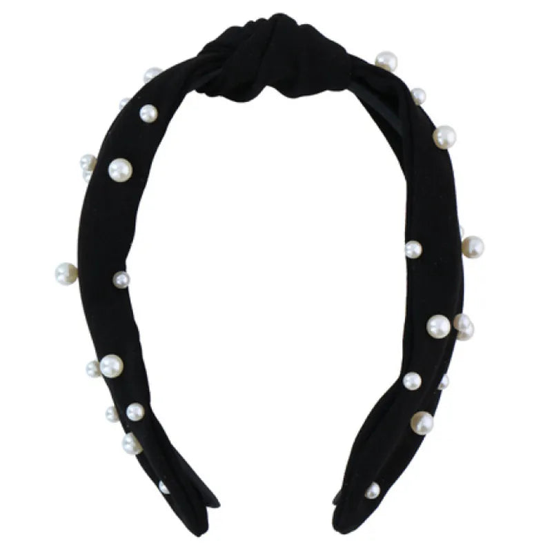 Hair Hoop Black With Beads
