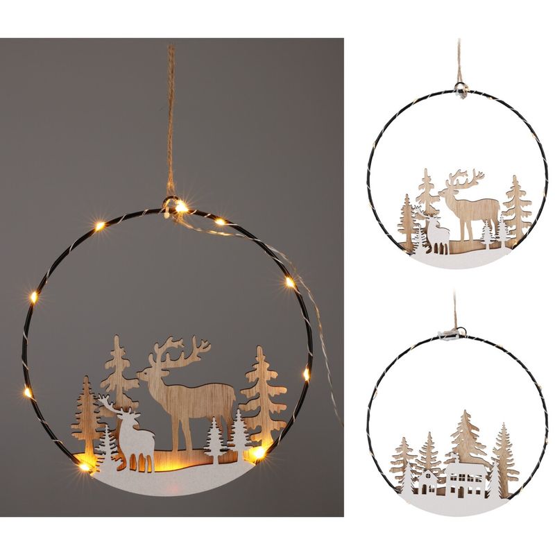 Hengende Julepynt med LED - lys