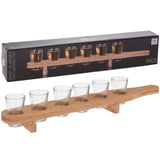 Shot glasses 6 pcs. On plank 45 cm