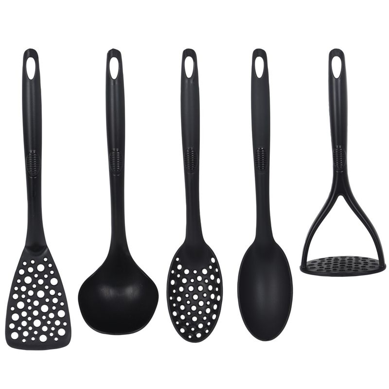 Kjøkkenredskaper Sort Plast 5pk | Excellen Houseware
