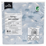 Napkins Dandelion 20pk 3-ply | 33x33cm | Unique