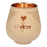 Telysholder - Personlig gave | Ulike tekster | Kobberfarget