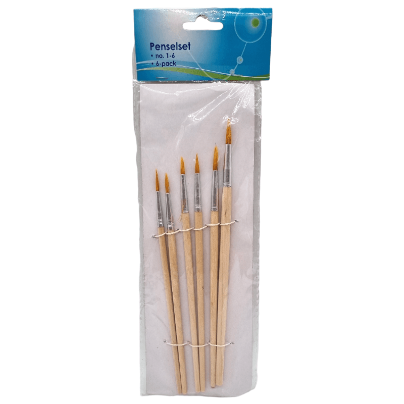 Penselsett 6pk Hobby