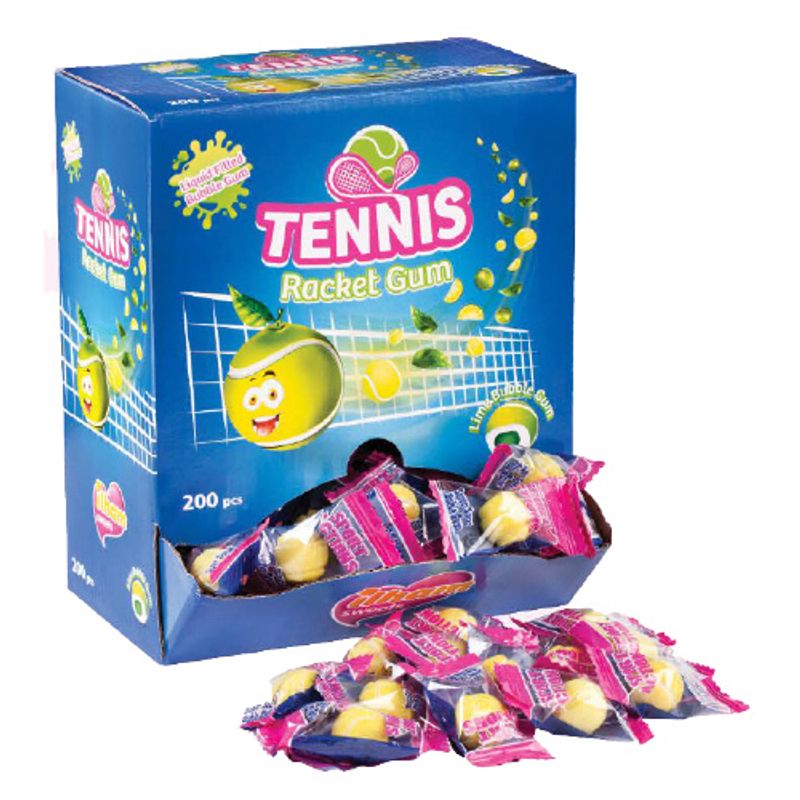 Tennis Racket Gum Dispenser – 200 pcs | Filled Gum Ten