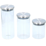 Alpina Glass storage jars 3pk