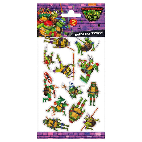 Ninja Turtles midlertidig tatoveringer 12 stk