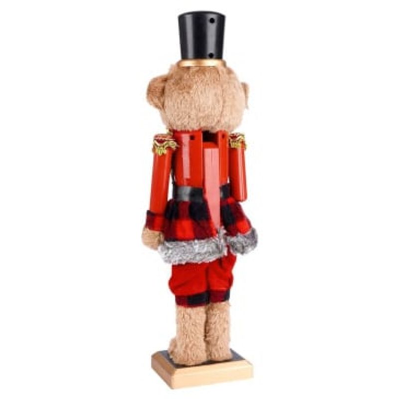 Nøtteknekker Teddybjørn 38cm | Julefigur | Klassisk Julepynt