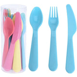 Cutlery Set Plastic 18 Pieces Different Colors