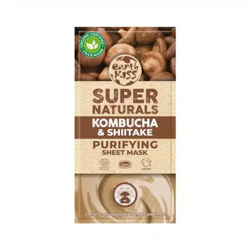 Earth Kiss Purifying Sheet Mask Kombucha &amp; Shiitake 12pk