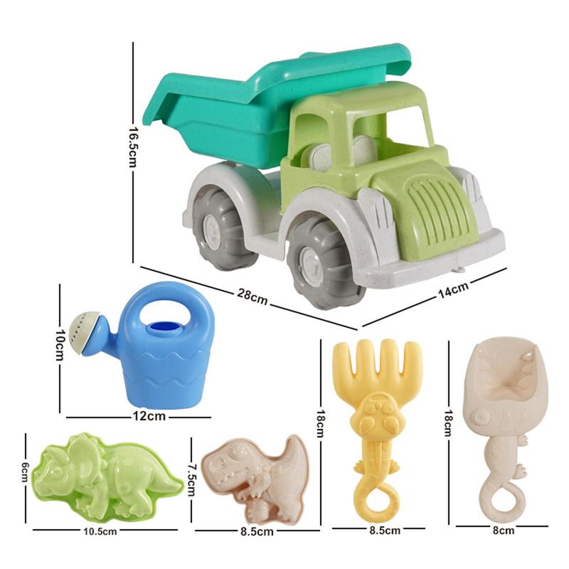 Lastebil med sandsett 6 deler i nett | Miljøvennlig hveteprodukt