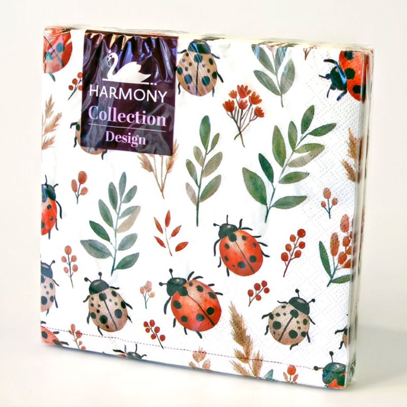 Napkins Ladybugs 20pk 3-ply | 33x33cm | Harmony Collection