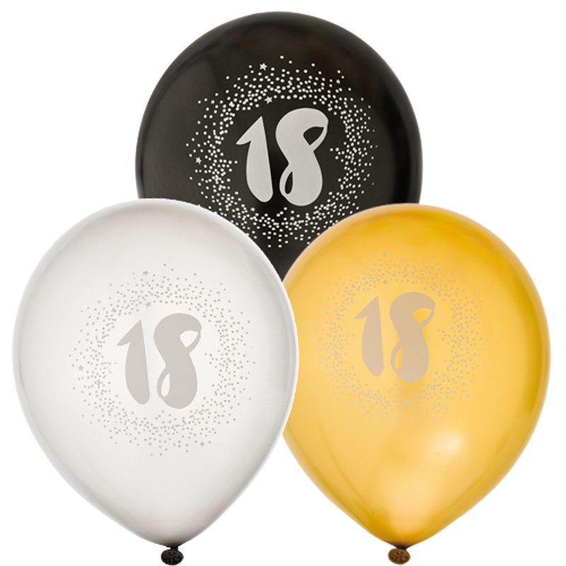 Balloon set 18 years 6pk