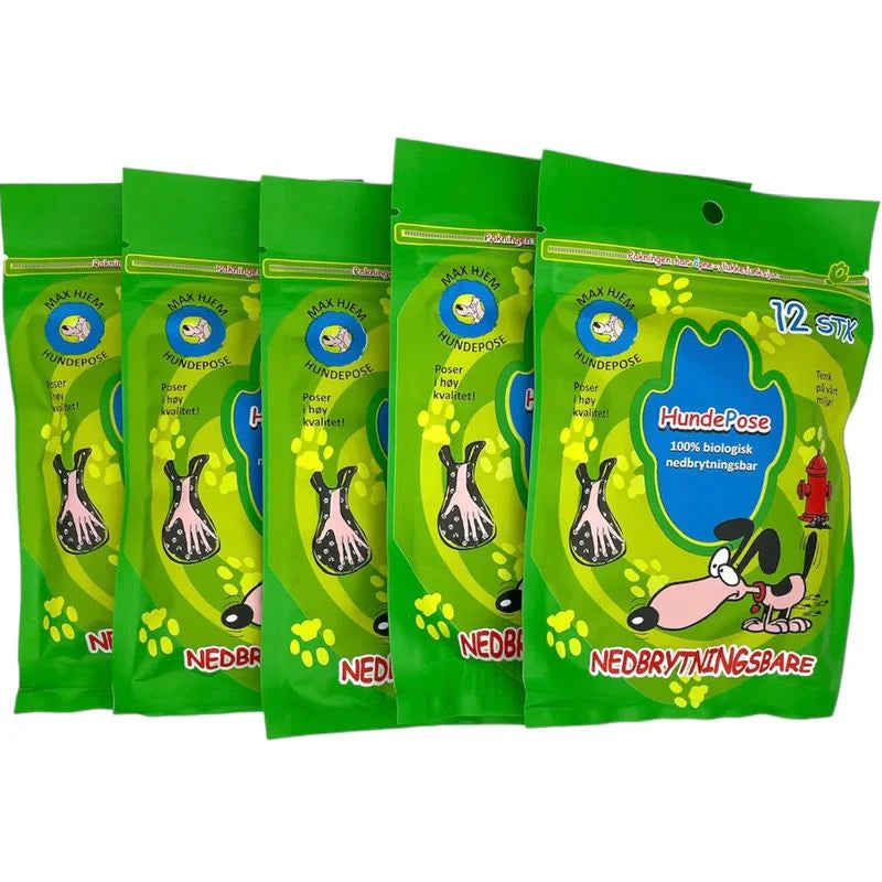 Nedbrytbare Hundeposer 10x12pk | Storpakk | 120stk