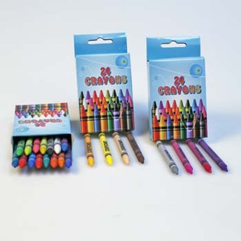 Fargestifter 24pk | Giftfrie voksstifter i klare farger for barn