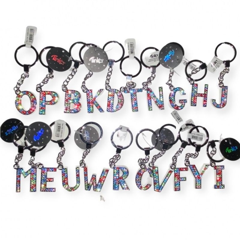 Letter - Keychain With Glass Crystals | Tinka