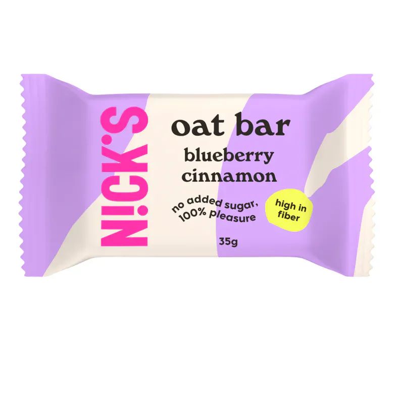 Datodeal - Nick's Oat Bar Blueberry Cinnamon 12x35g | Storpakk