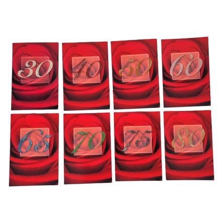 Jubileums Bursdagskort Dobbel 9.5×6.5cm
