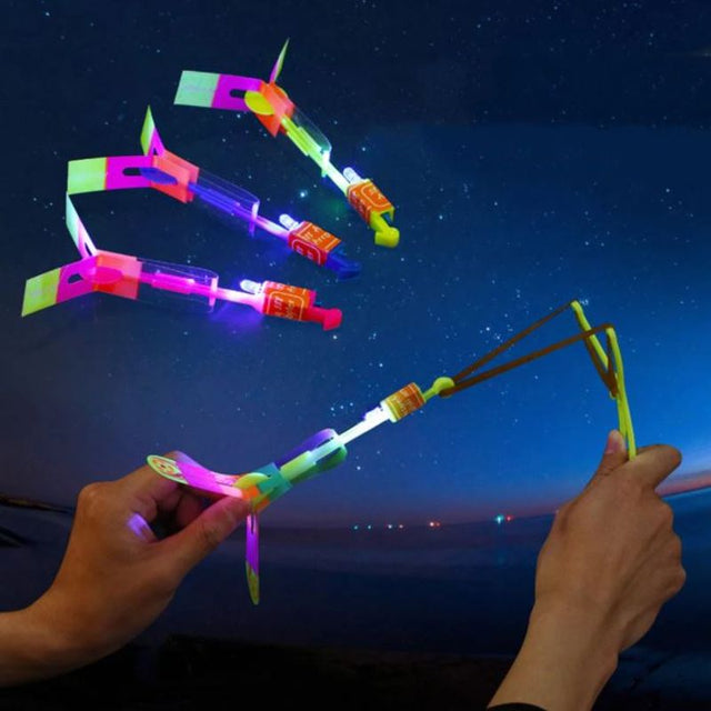 LED Strikkhelikopter | Skyteleke med lys