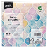 Napkins Clara 20pk 3 - ply | 33x33cm | Unique