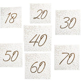 Napkins Gold Foil | 18, 20, 30, 40, 50, 60 and 70 - anniversary | 33x33 cm | 16 - pack