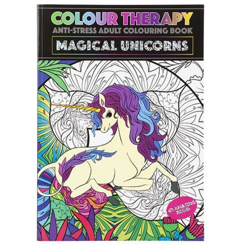 Color Therapy Tegnebok | Enhjørning | Detaljert fargeleggingsbok
