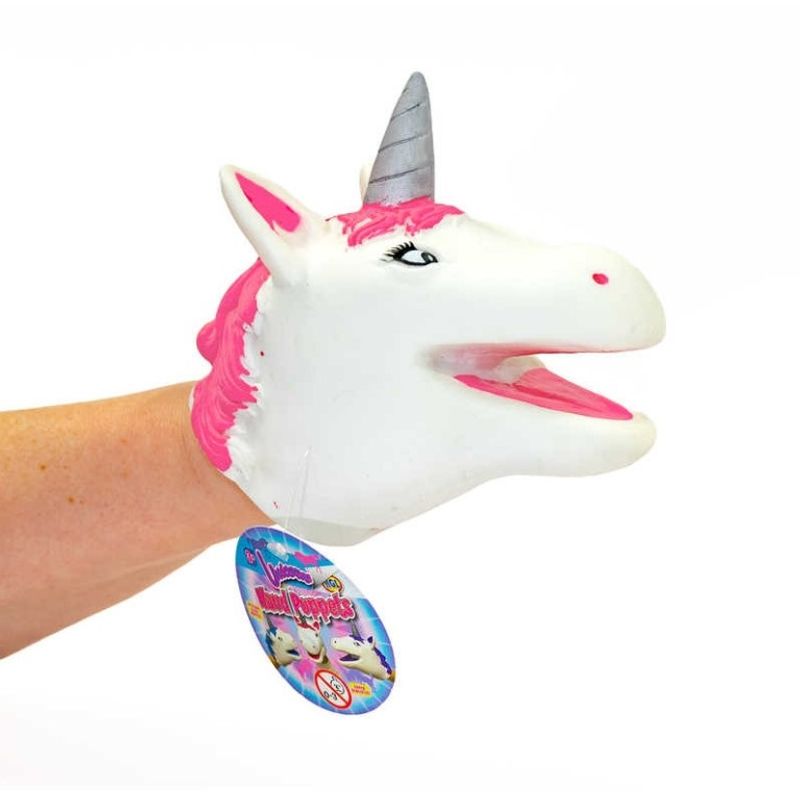 Unicorn hand puppet with moving mouth