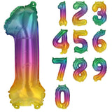 Number balloons Foil Multi-coloured 40cm