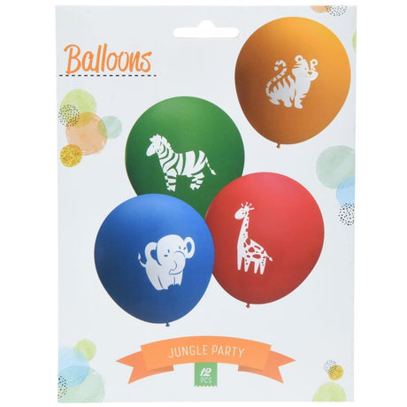 Balloons Safari Animals 12pk 30cm