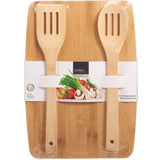 Bamboo cutting board with utensils | 3 pieces | Excellent Houseware