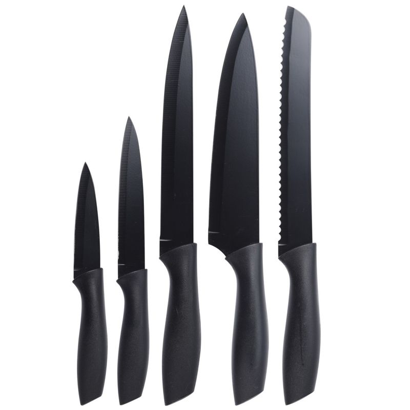 Knife set 5 parts Black | Excellent Houseware