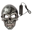 Skjelett LED Maske Hvit