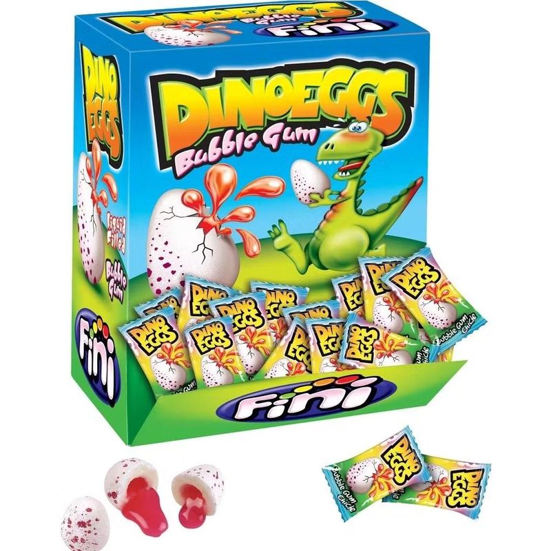 200 pcs Fini Dino Eggs Chewing Gum with Liquid Core Large Pack