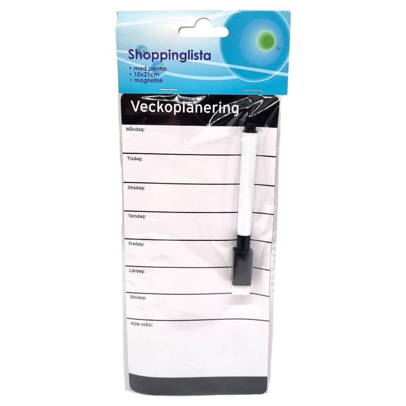 Mini Weekly Planner Magnetic With Marker 10x21cm