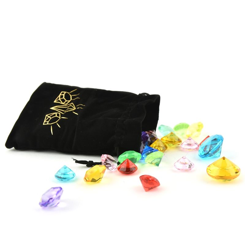 Toy diamonds 48pcs in velvet bag