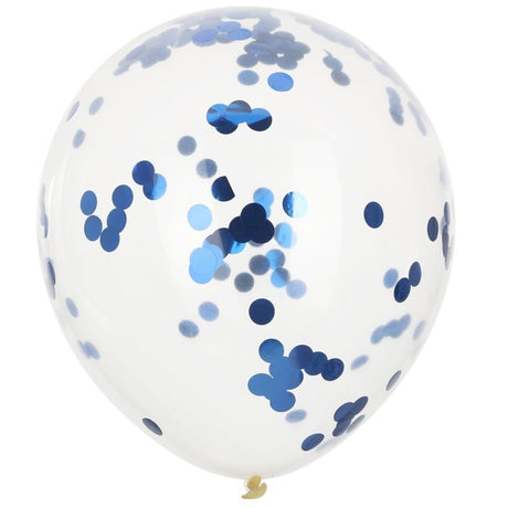Confetti balloons Blue 8pk | 30 cm