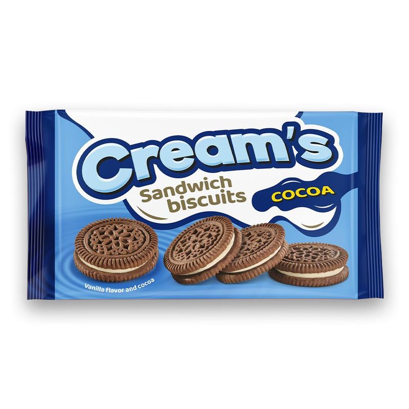 Cream's Sandwich biscuits with cocoa and vanilla filling 230g | Nordthy biscuits
