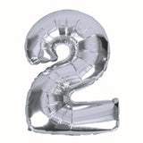 Large Number Balloons Silver 78cm