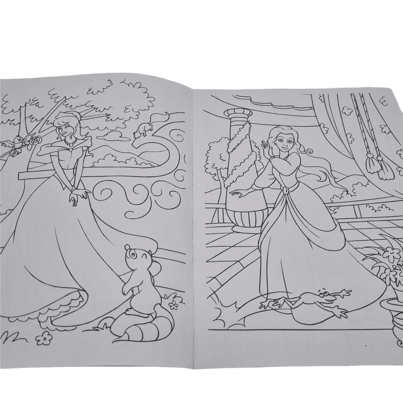 Painting &amp; Coloring Book Princess 32 pages