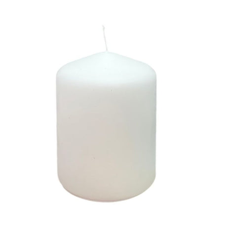 Cube candle White 7.8x10 cm - Large pack of 6 pcs