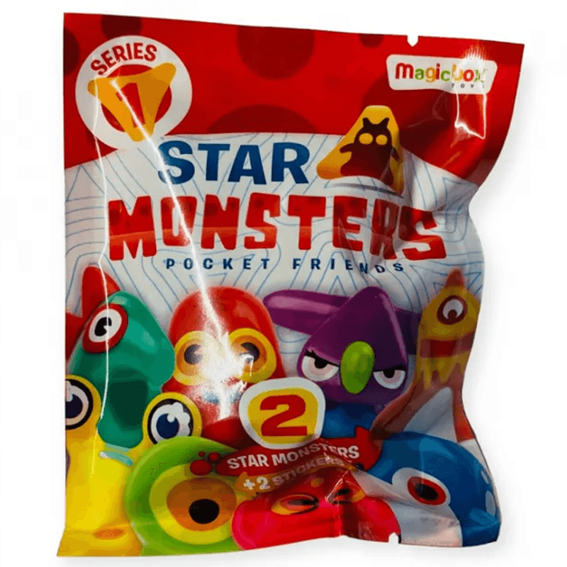 Star Monsters overraskelsespose Serie 1 | 2 figurer + klistremerker