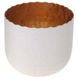 Tealight holder 7cm white copper